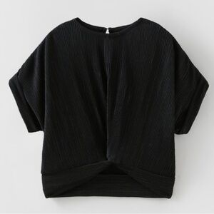 Zara Pleated Knotted Shirt